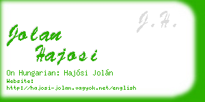 jolan hajosi business card